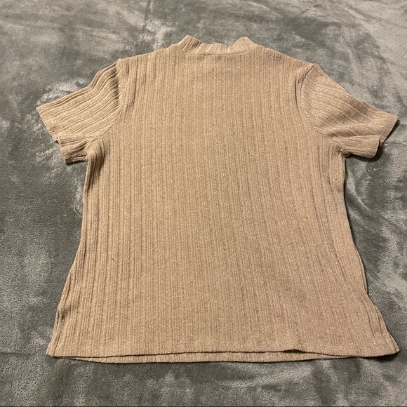Suzy Shier Mock Neck Ribbed Top Extra Large - Picture 2 of 5